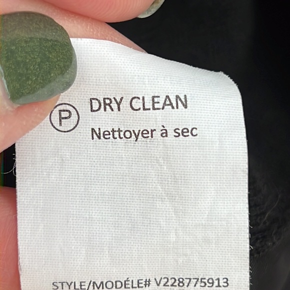 Vince Black Wool Knit Shift Dress w Pleated Polyester Back Size Small - Picture 12 of 13